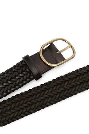 14Ply dark brown leather belt DRAGON DIFFUSION | 6040DARKBROWN